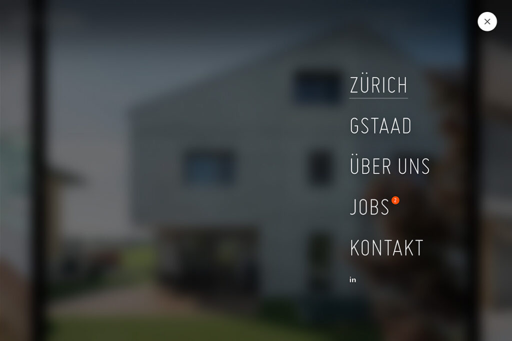 Screenshot Burgermenu offen