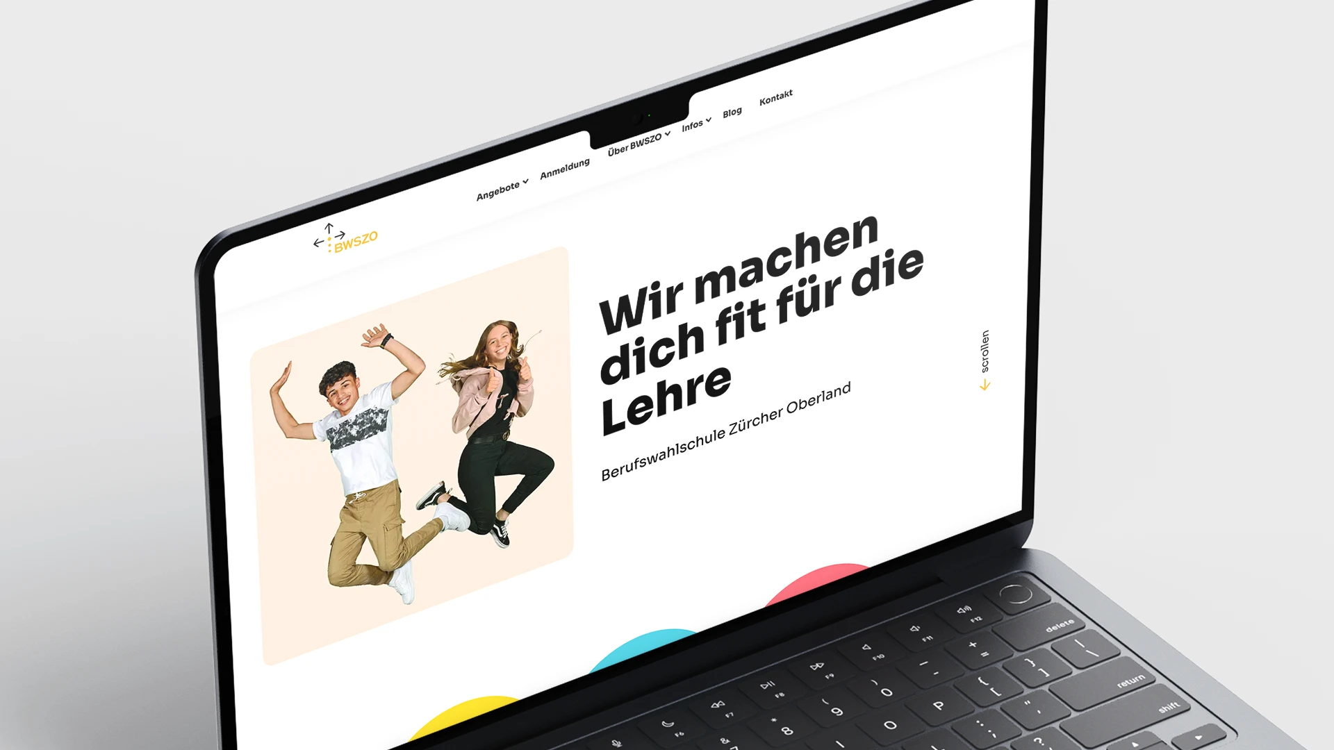 MacBook mit BWSZO Startseite