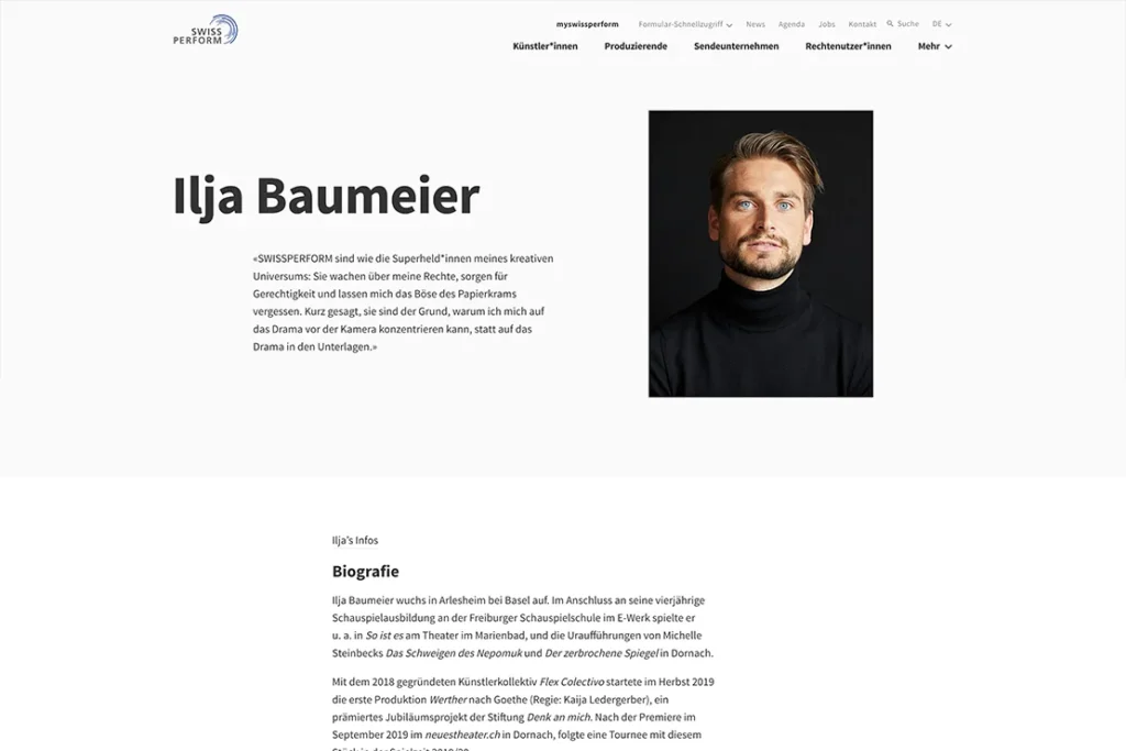 Mitglieder Portrait Swissperform
