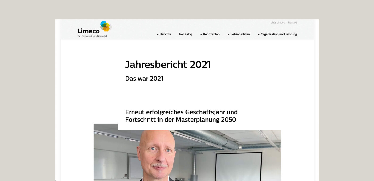 Screenshot – Geschäftsbericht Limeco 2021