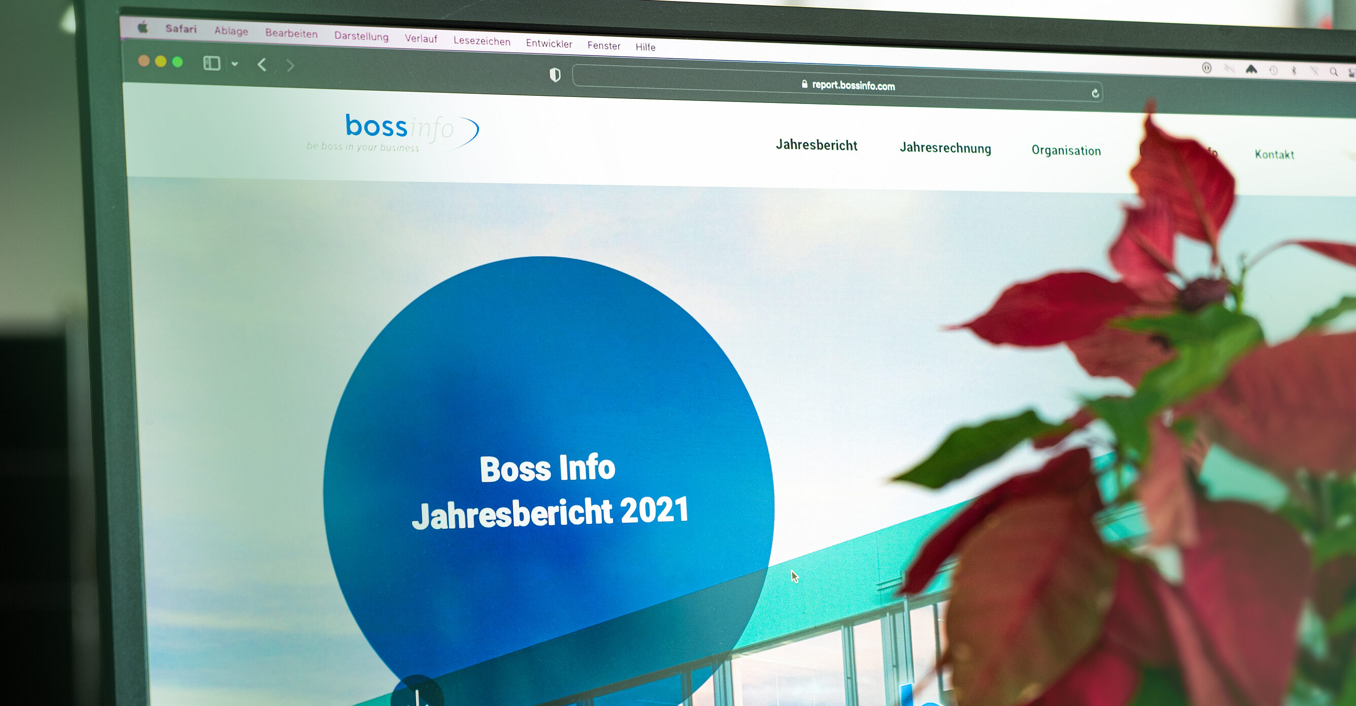 Screenshot – Geschäftsbericht Bossinfo AG 2021