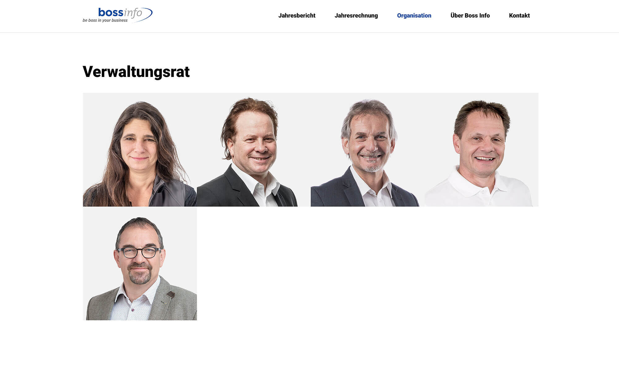 Website Screenshot – Bossinfo AG Geschäftsbericht 2021