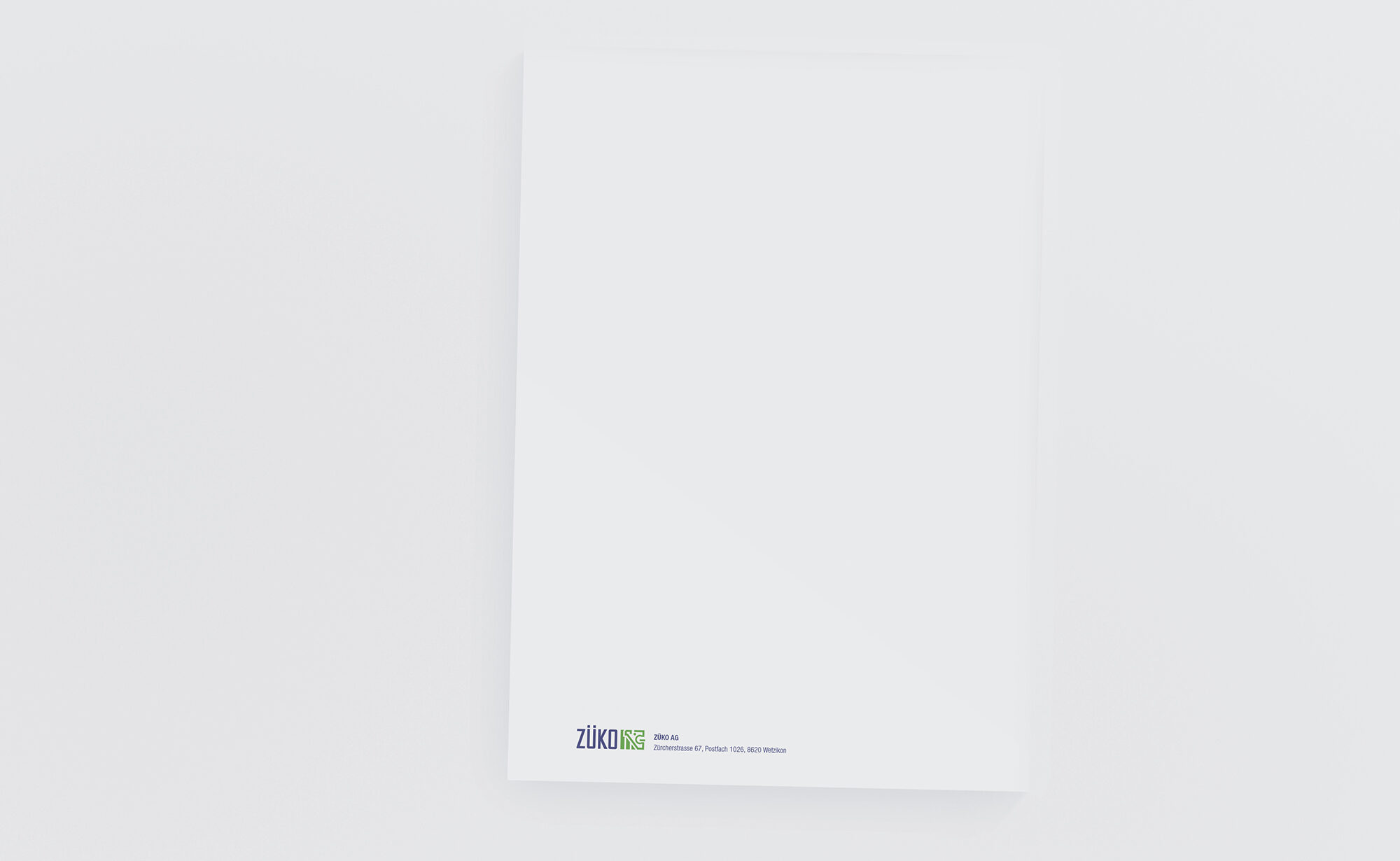 ZÜKO AG Briefpapier, ZÜKO Corporate Design