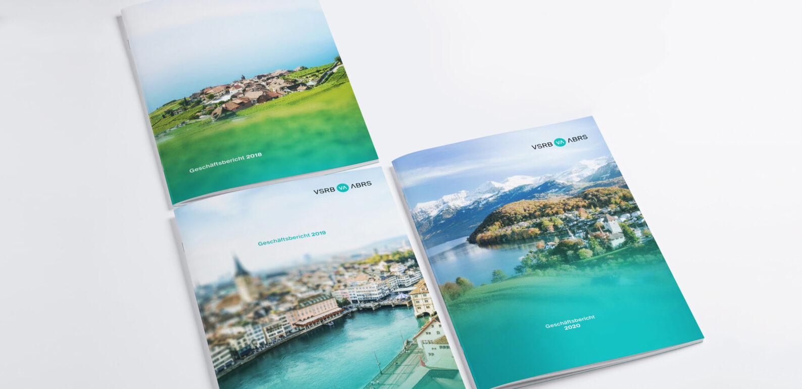 Drei Geschäftsberichte Covers von Verband Schweizer Regionalbanken, Geschäftsberichte