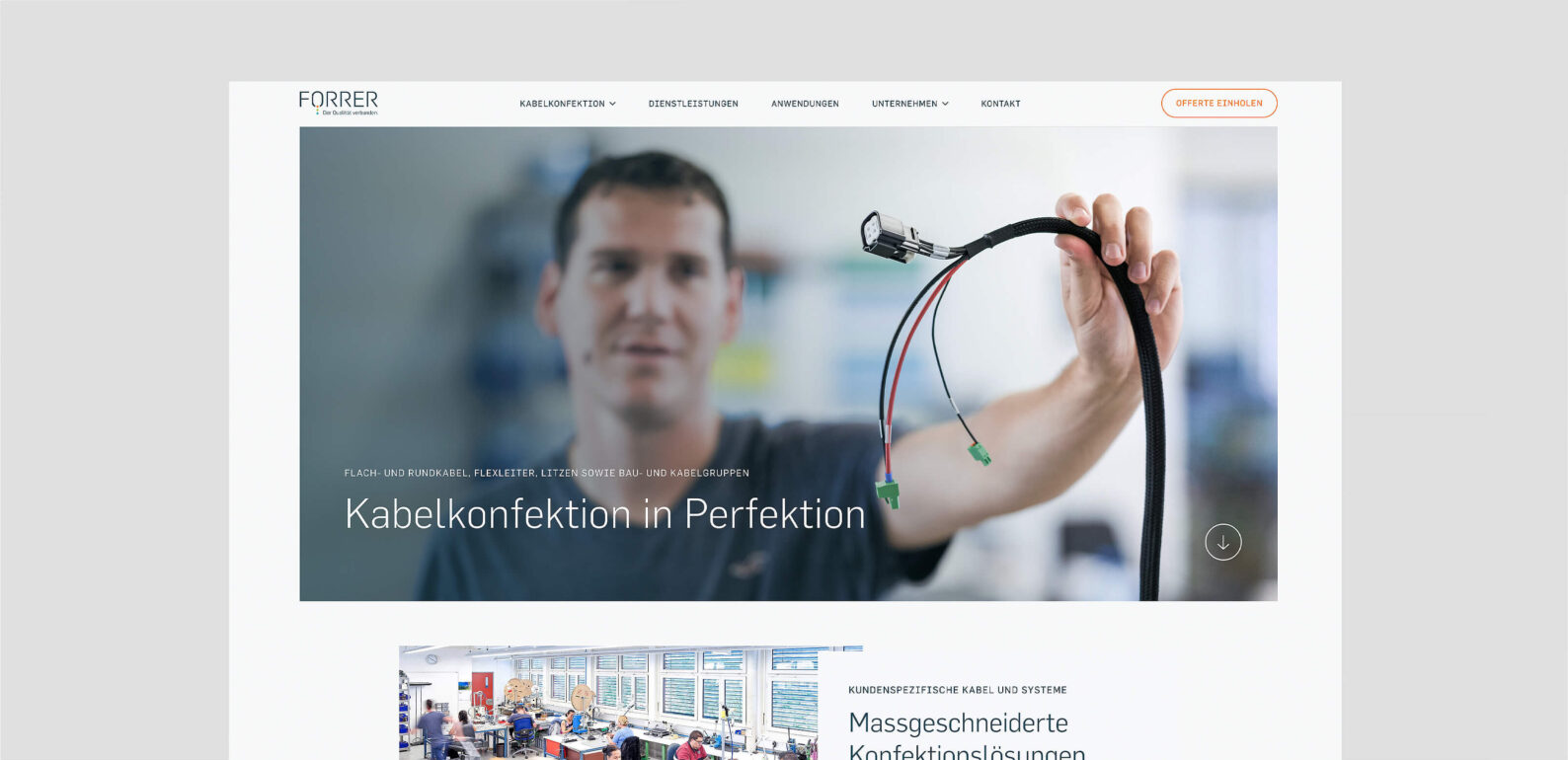 Screenshot – wforrer.ch Website