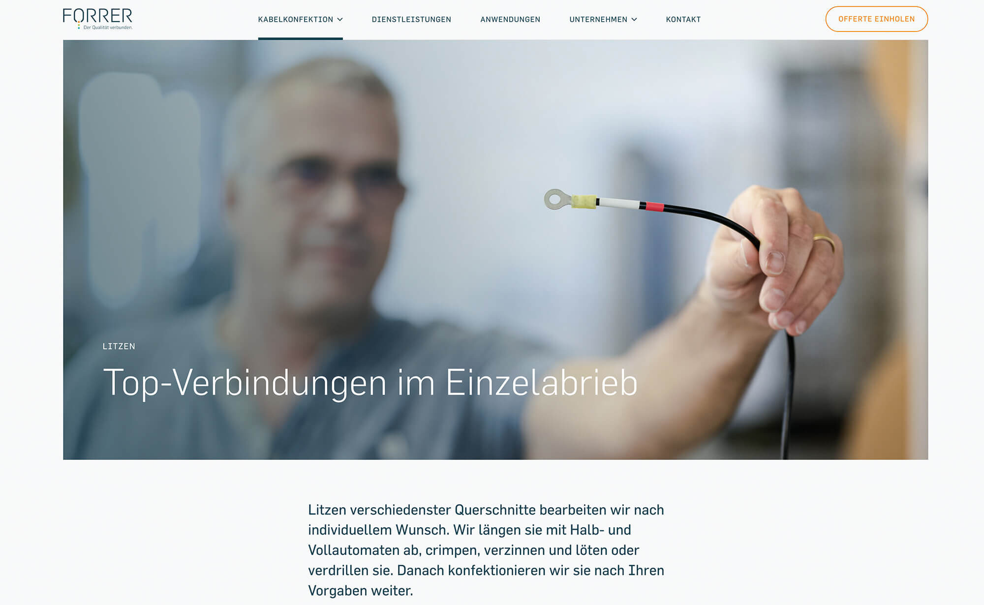 Screenshot – wforrer.ch Website