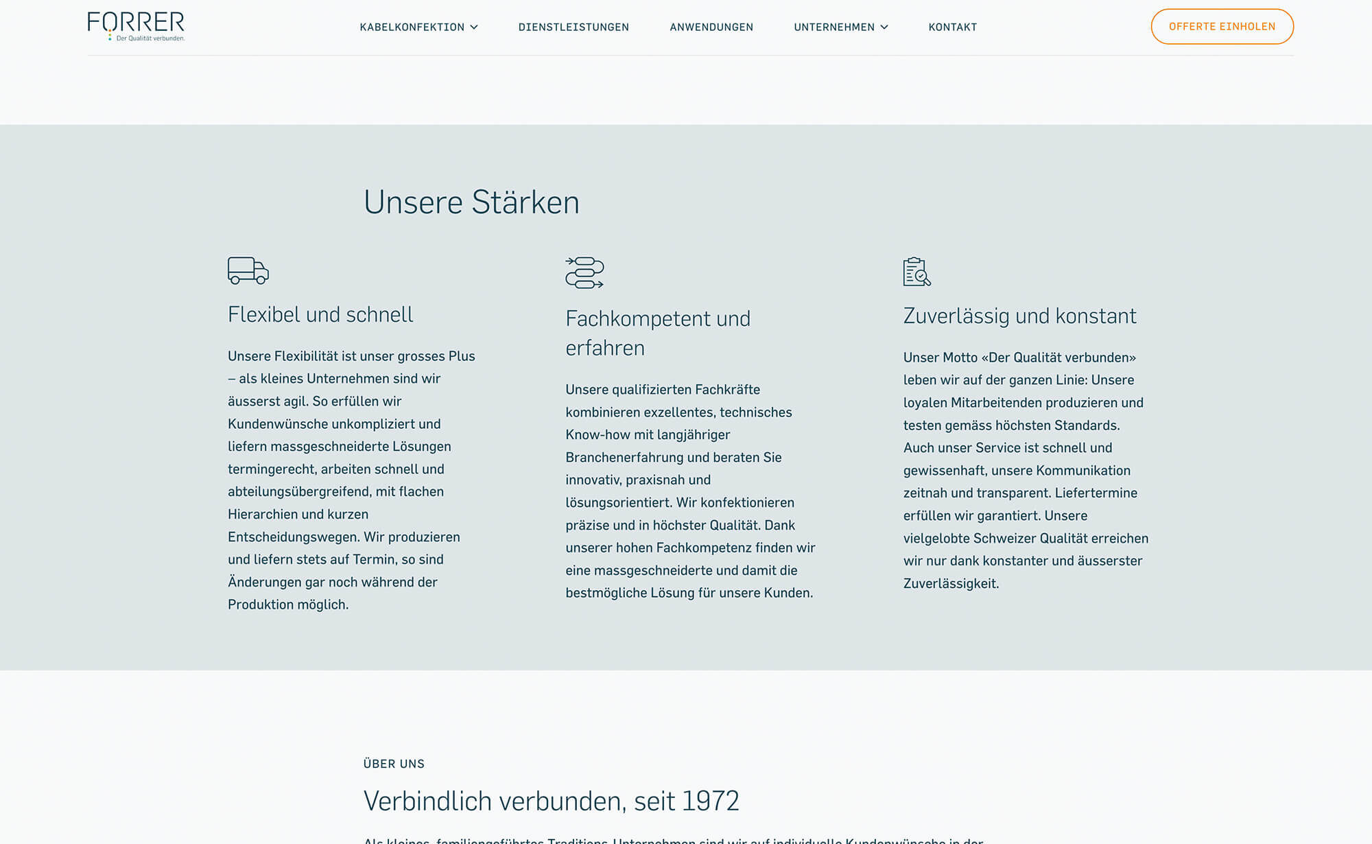 Screenshot – wforrer.ch Website