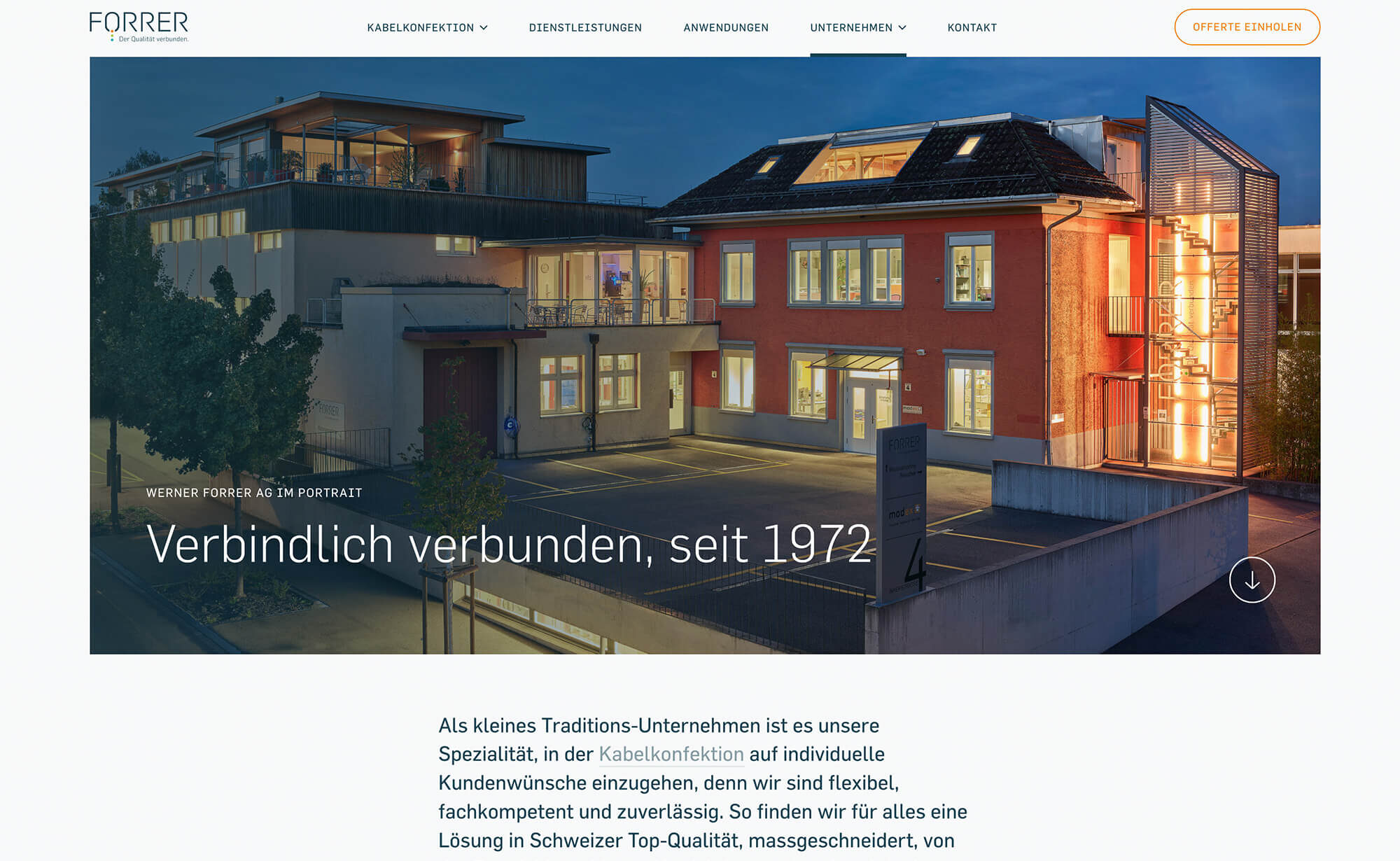 Screenshot – wforrer.ch Website