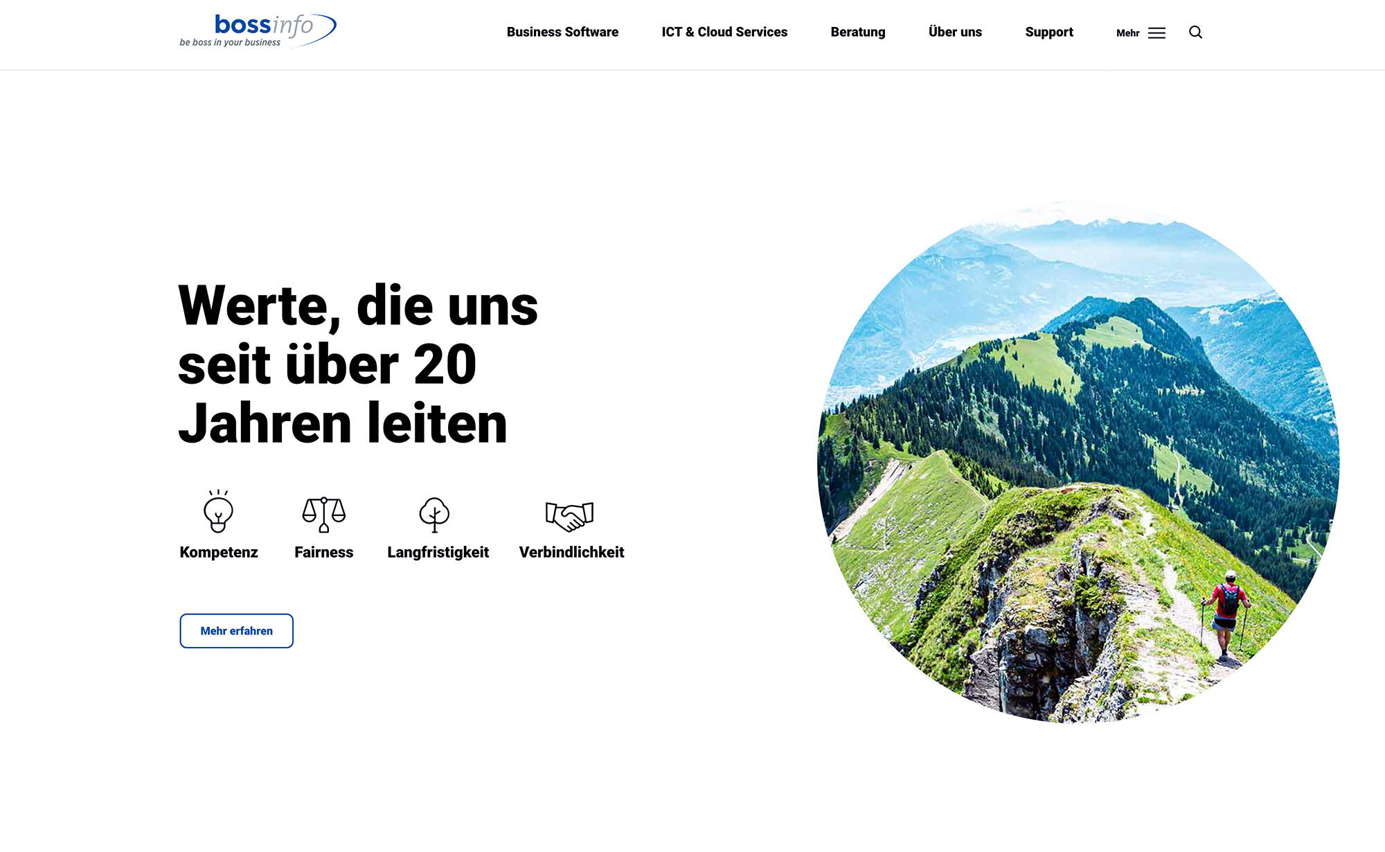 Werte – Bossinfo.ch AG, bossinfo.ch Website